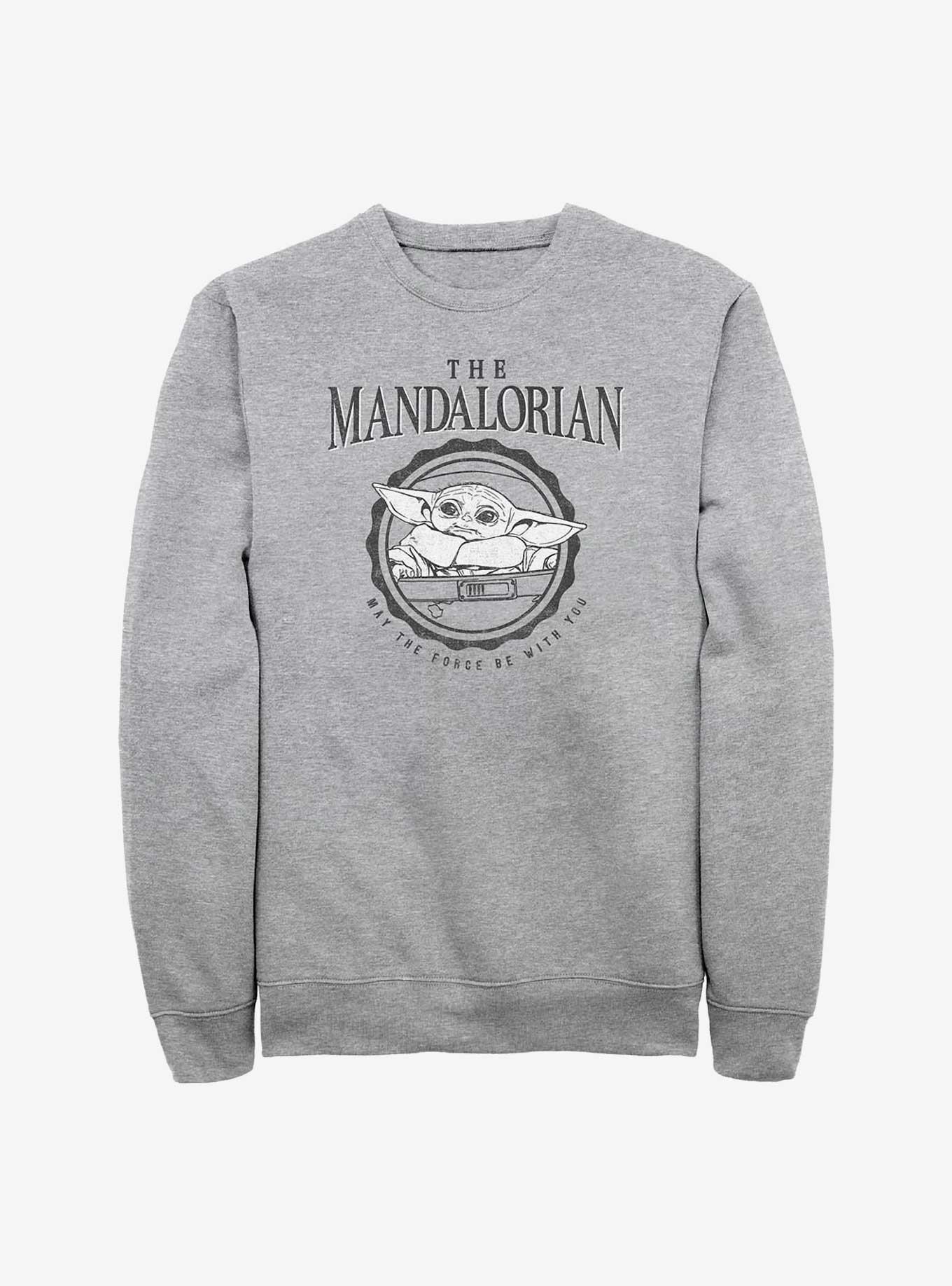 Star Wars The Mandalorian Collegiate Child Sweatshirt, ATH HTR, hi-res