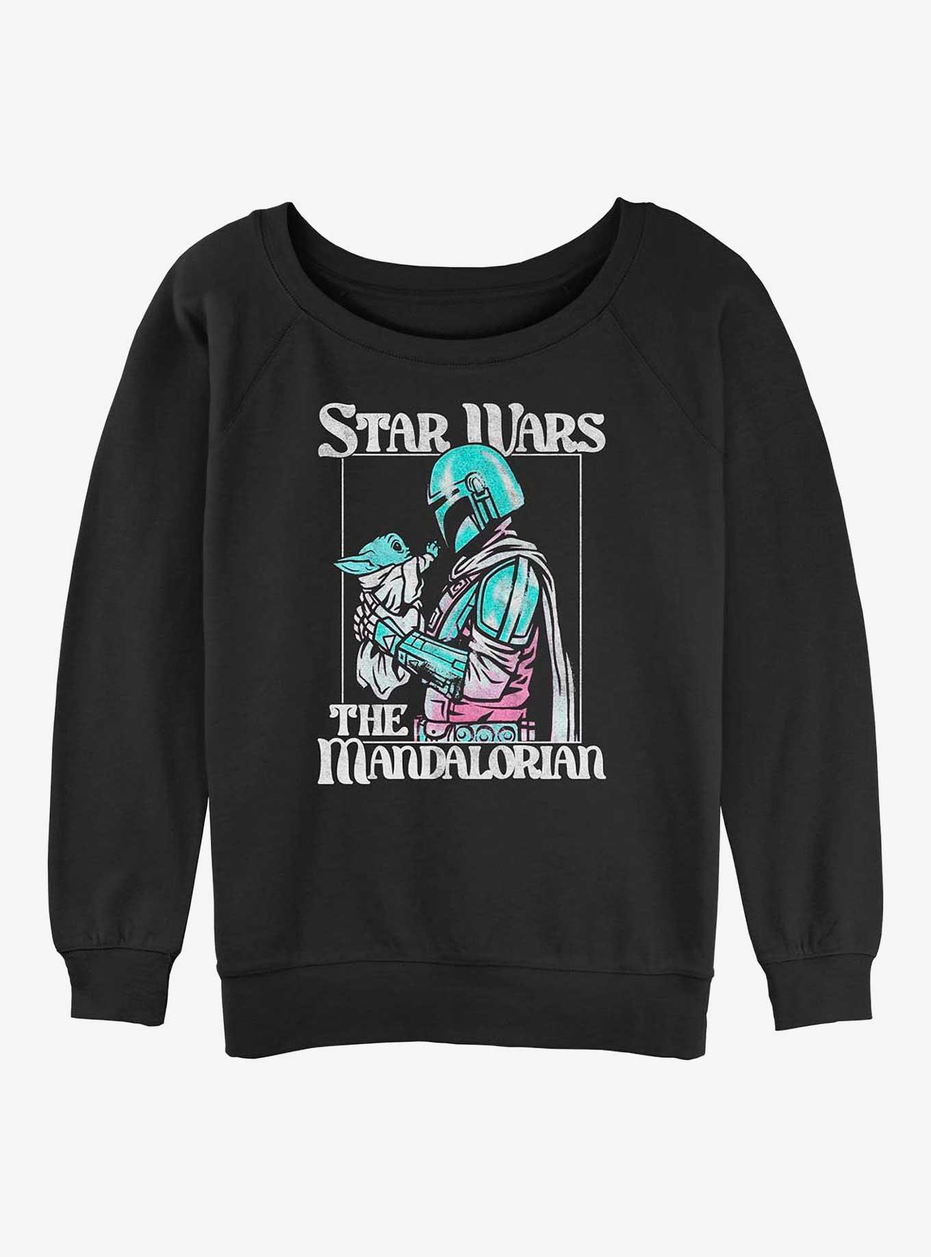 Star Wars The Mandalorian Soft Pop Mando Womens Slouchy Sweatshirt, , hi-res