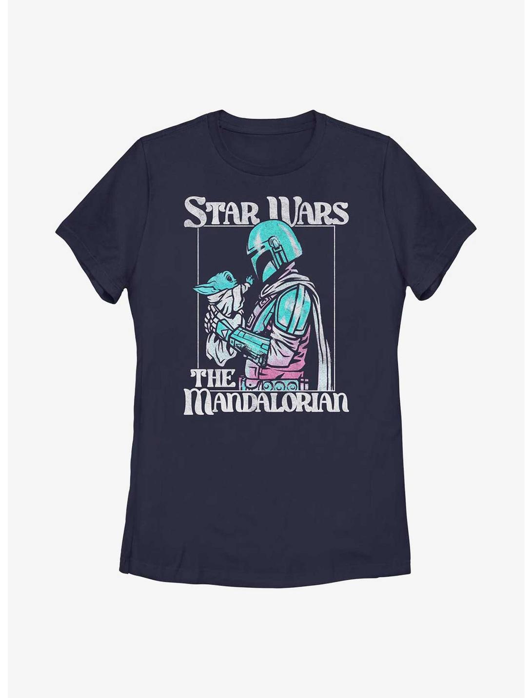 Star Wars The Mandalorian Soft Pop Mando Womens T-Shirt, NAVY, hi-res
