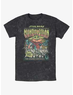 Star Wars The Mandalorian Grogu Comic Cover Mineral Wash T-Shirt, , hi-res