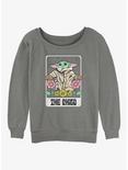 Star Wars The Mandalorian The Child Floral Womens Slouchy Sweatshirt, GRAY HTR, hi-res