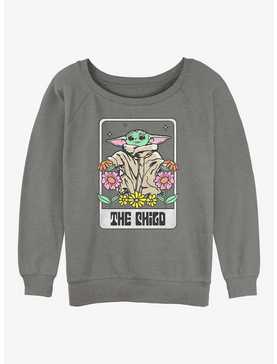 Star Wars The Mandalorian The Child Floral Womens Slouchy Sweatshirt, , hi-res