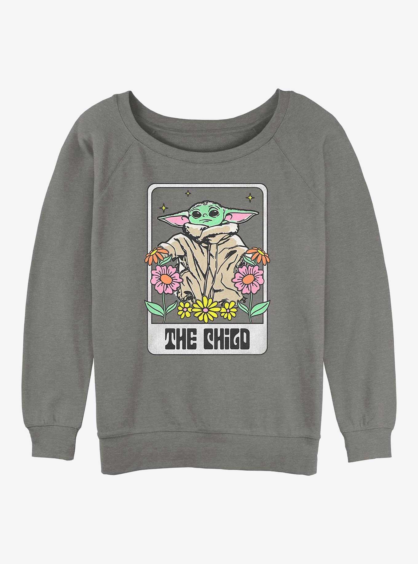 Star Wars The Mandalorian The Child Floral Womens Slouchy Sweatshirt, , hi-res