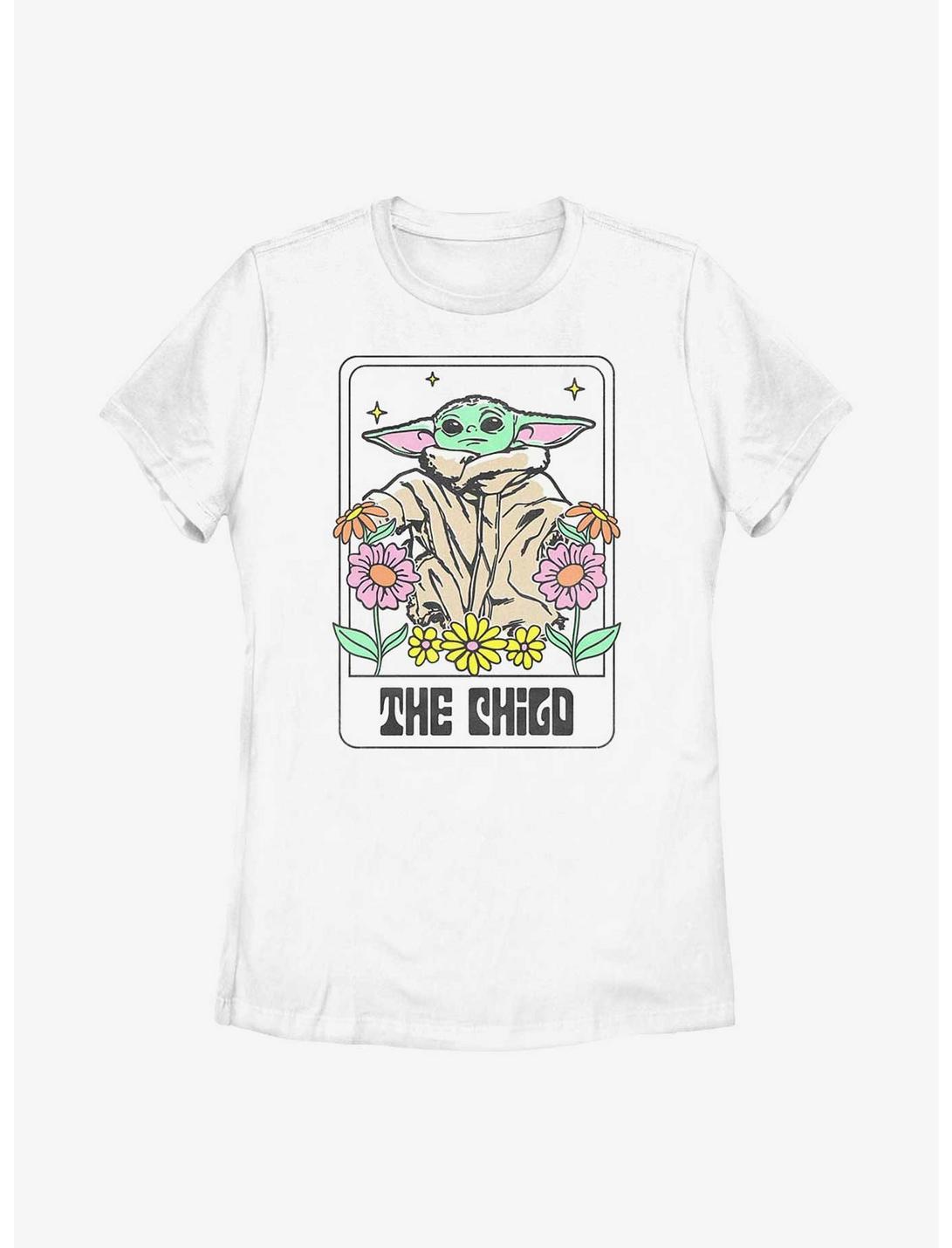 Star Wars The Mandalorian The Child Floral Womens T-Shirt, WHITE, hi-res