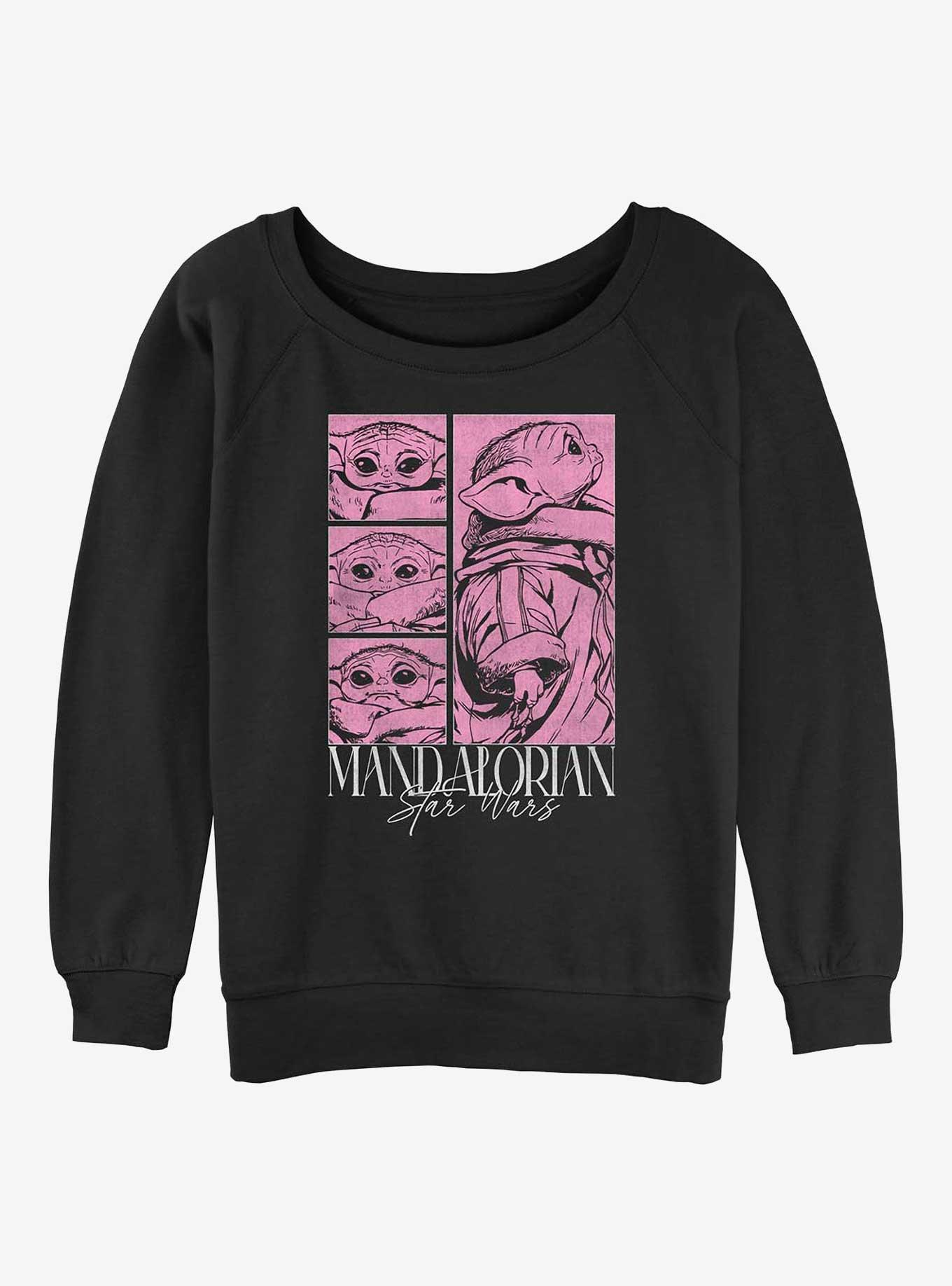 Star Wars The Mandalorian Grogu Poster Womens Slouchy Sweatshirt, , hi-res