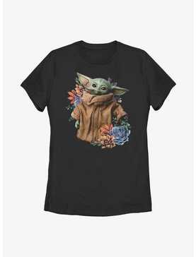 Star Wars The Mandalorian Grogu Flower Baby Womens T-Shirt, , hi-res