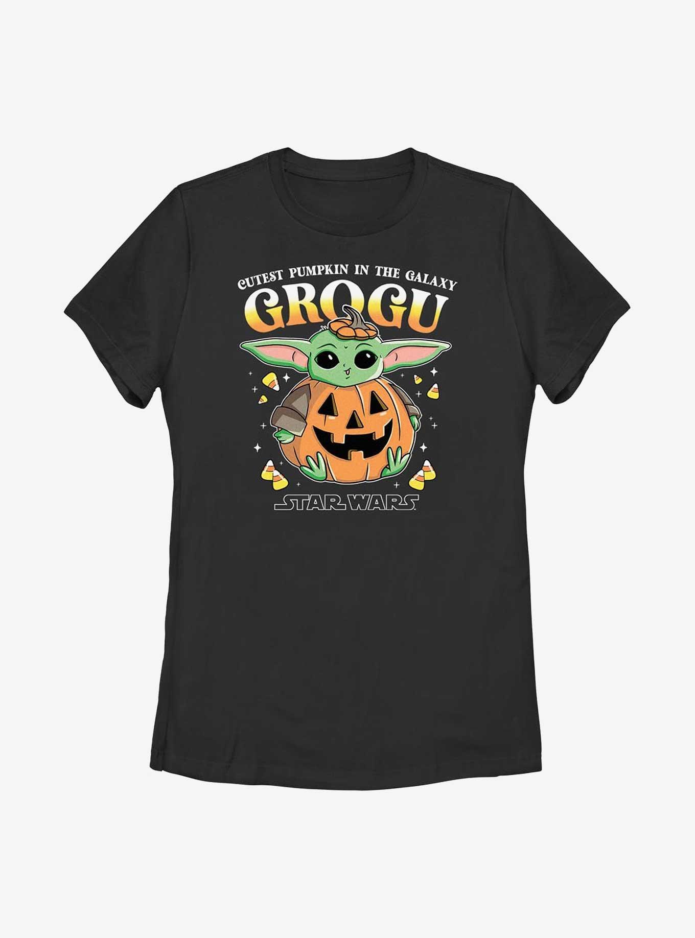 Star Wars The Mandalorian Pumpkin Grogu Womens T-Shirt, , hi-res