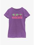 Star Wars The Mandalorian Grogu Neon Logo Youth Girls T-Shirt, PURPLE BERRY, hi-res