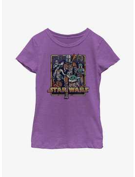 Star Wars The Mandalorian Retro Mandalorian Youth Girls T-Shirt, , hi-res