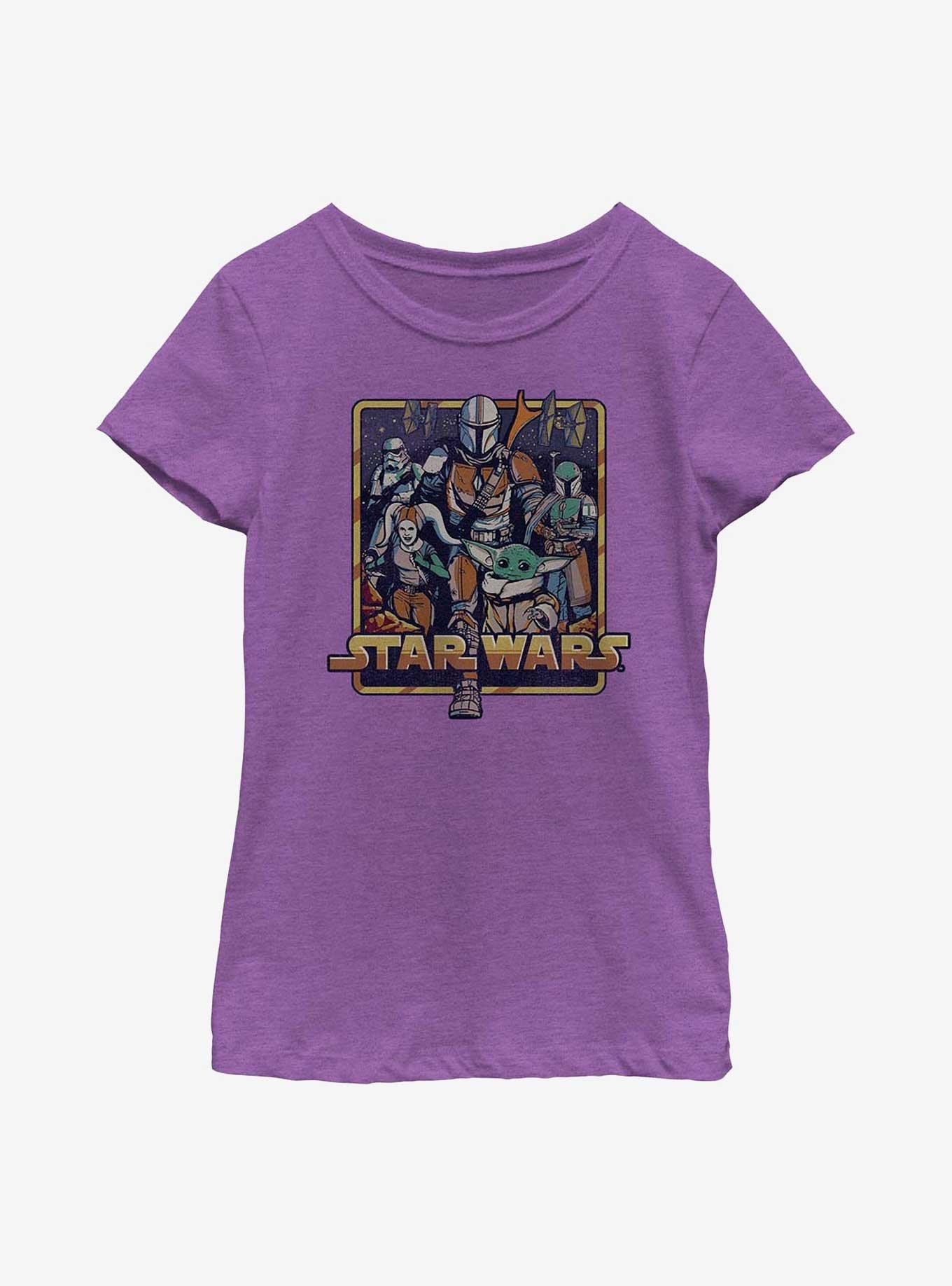 Star Wars The Mandalorian Retro Mandalorian Youth Girls T-Shirt, , hi-res
