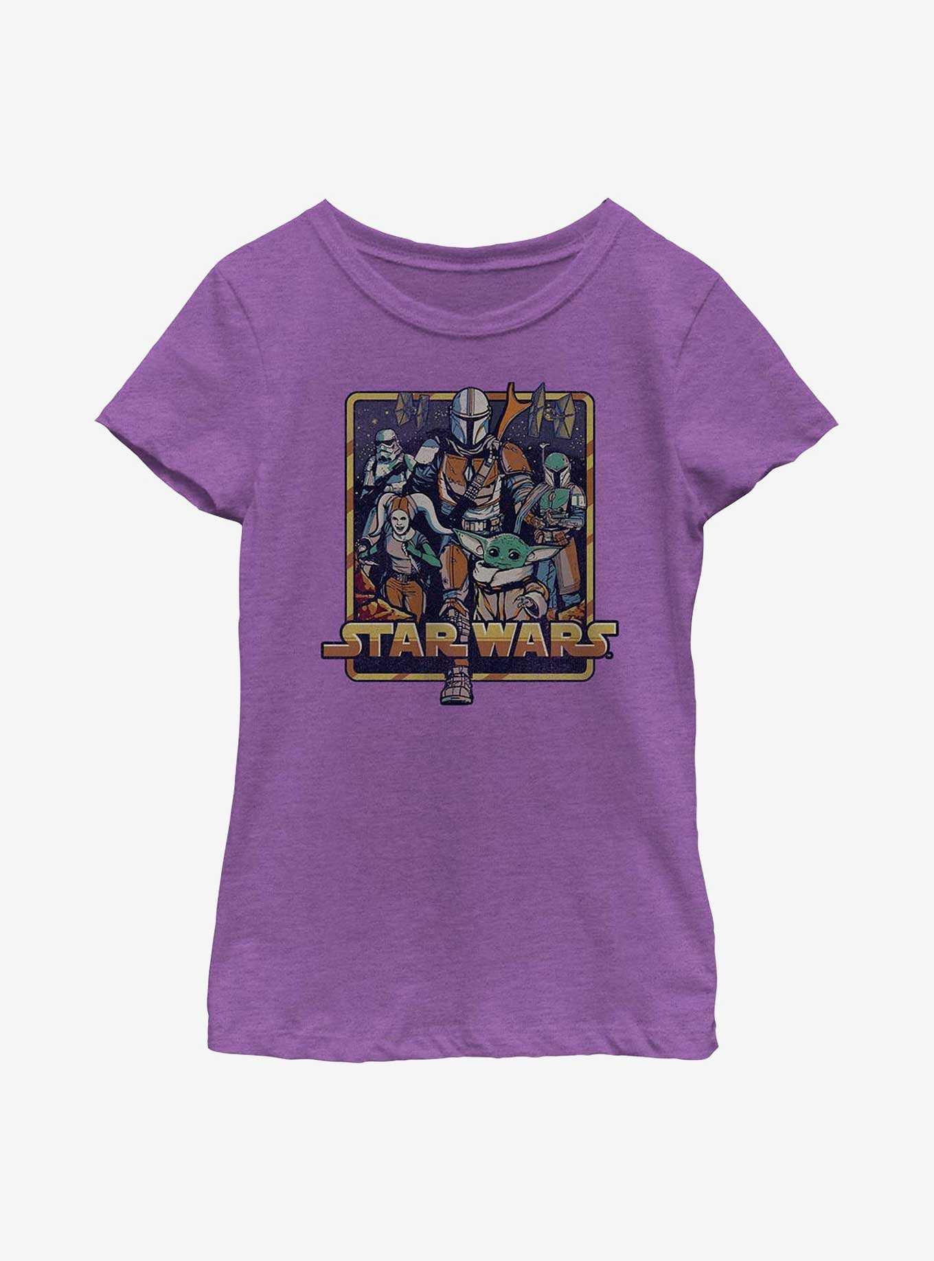 Star Wars The Mandalorian Retro Mandalorian Youth Girls T-Shirt, , hi-res