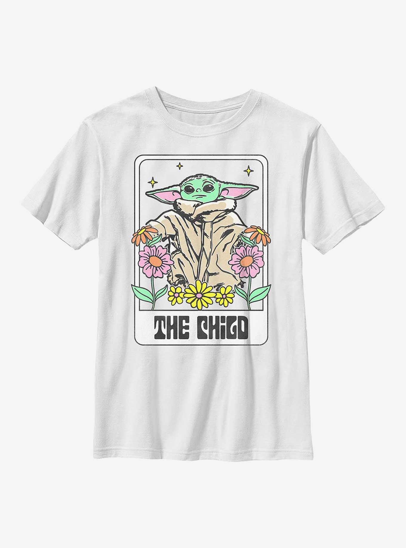 Star Wars The Mandalorian The Child Floral Youth T-Shirt, WHITE, hi-res