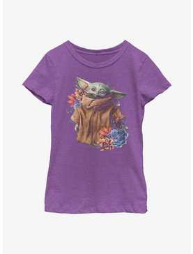 Star Wars The Mandalorian Grogu Flower Baby Youth Girls T-Shirt, , hi-res
