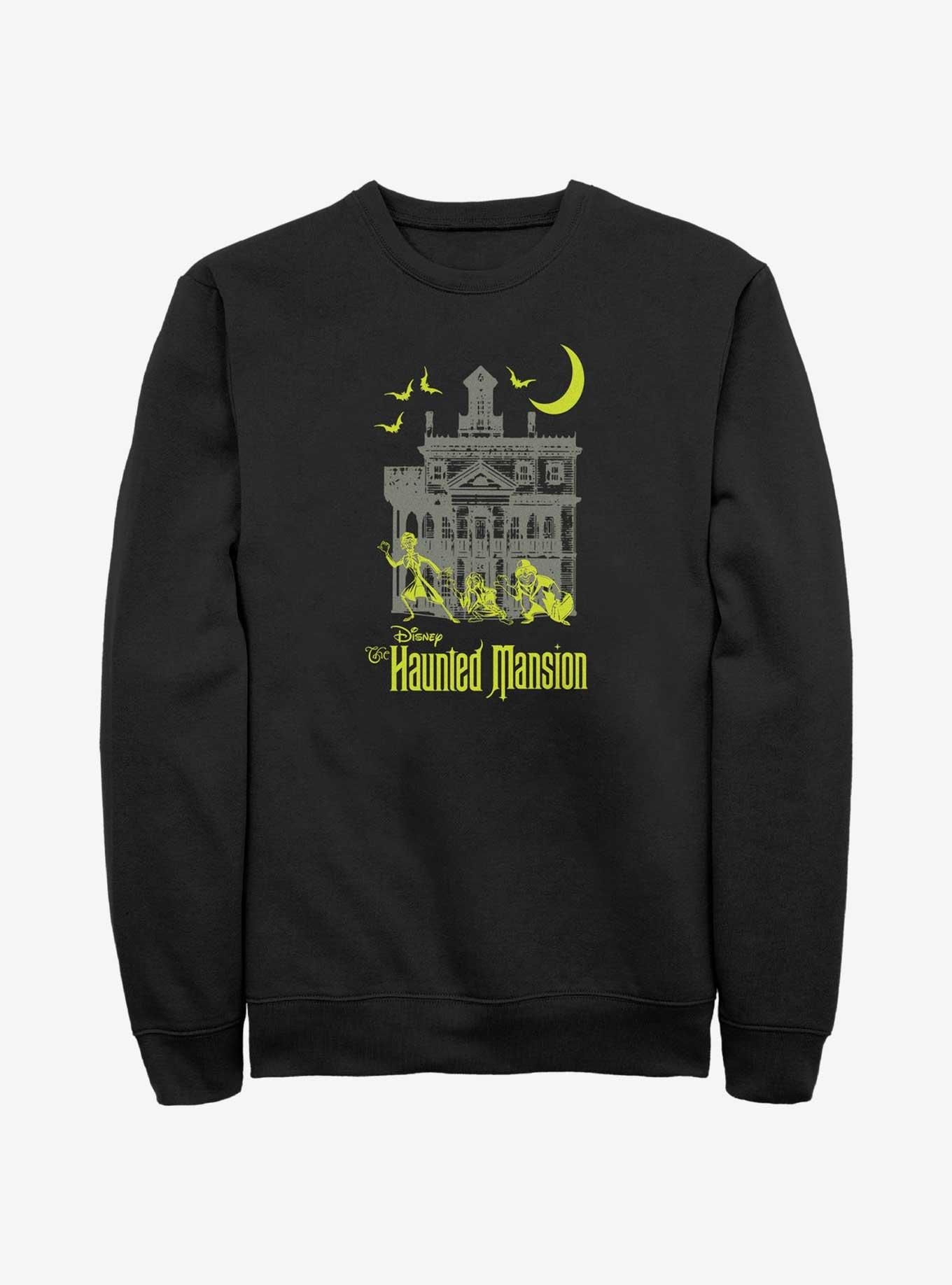 Disney Haunted Mansion Moon Night Hitchhike Sweatshirt - BLACK | Hot Topic