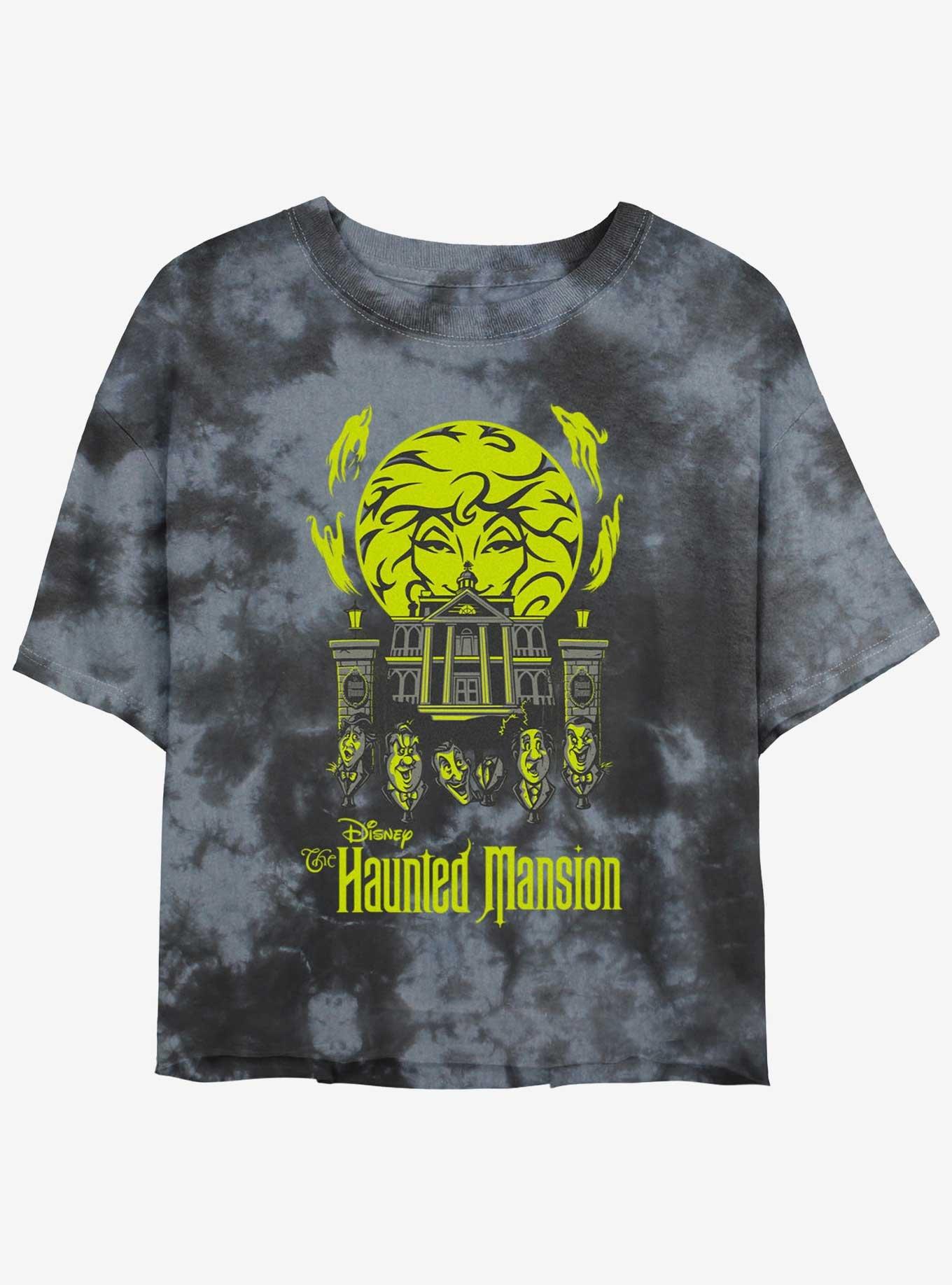 Disney Haunted Mansion Leota Toombs Crystal Ball Talking Heads Tie-Dye Girls Crop T-Shirt, , hi-res