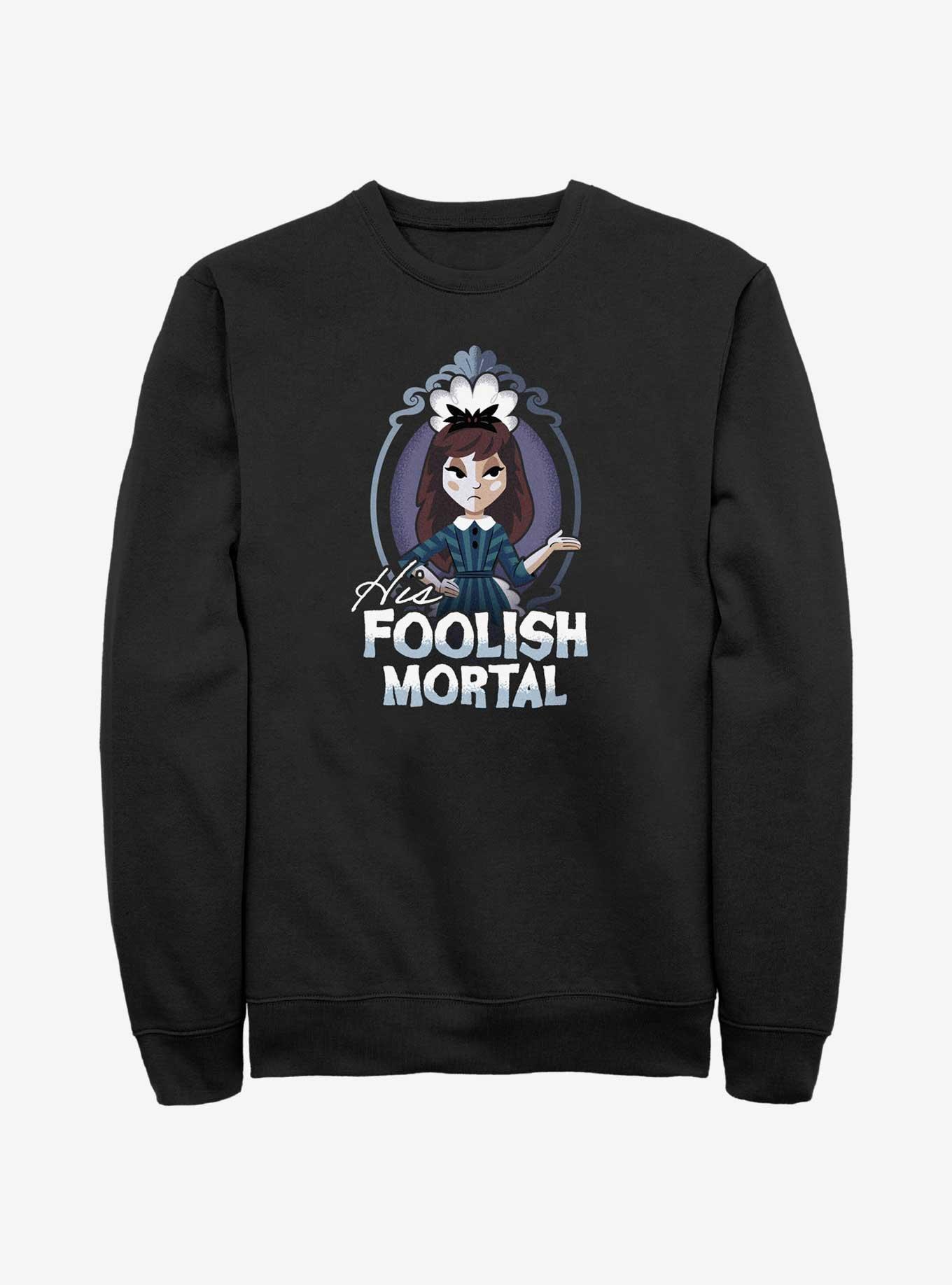 Disney Haunted Mansion His Foolish Mortal Sweatshirt, BLACK, hi-res