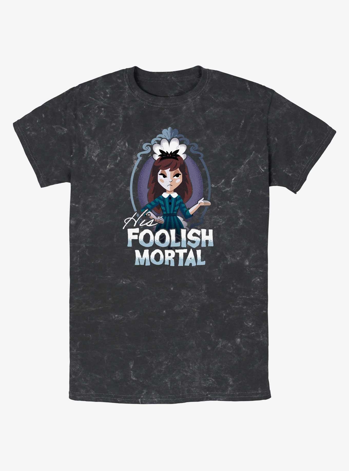 Disney Haunted Mansion His Foolish Mortal Mineral Wash T-Shirt, , hi-res