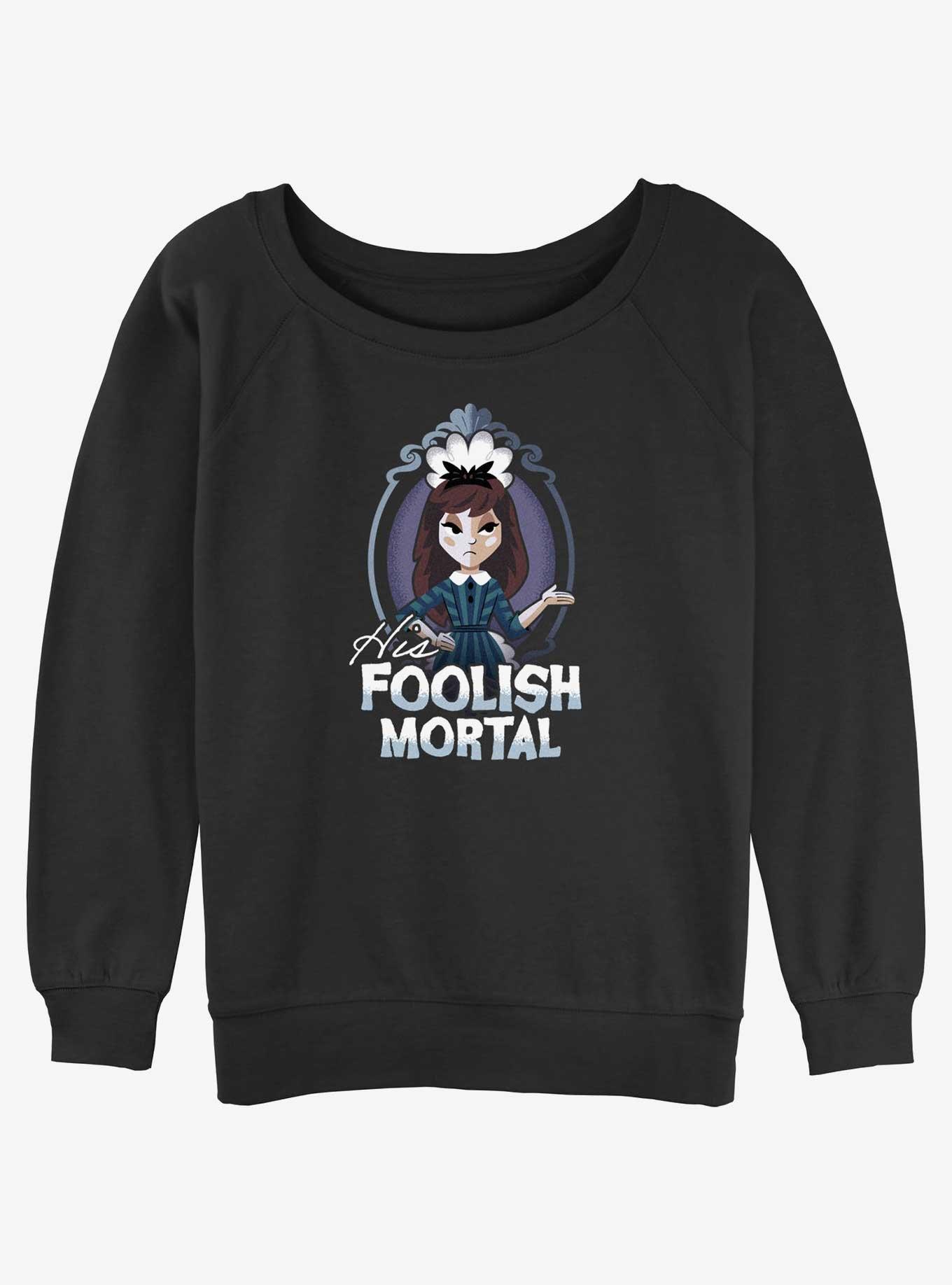 Disney Haunted Mansion His Foolish Mortal Girls Slouchy Sweatshirt, , hi-res