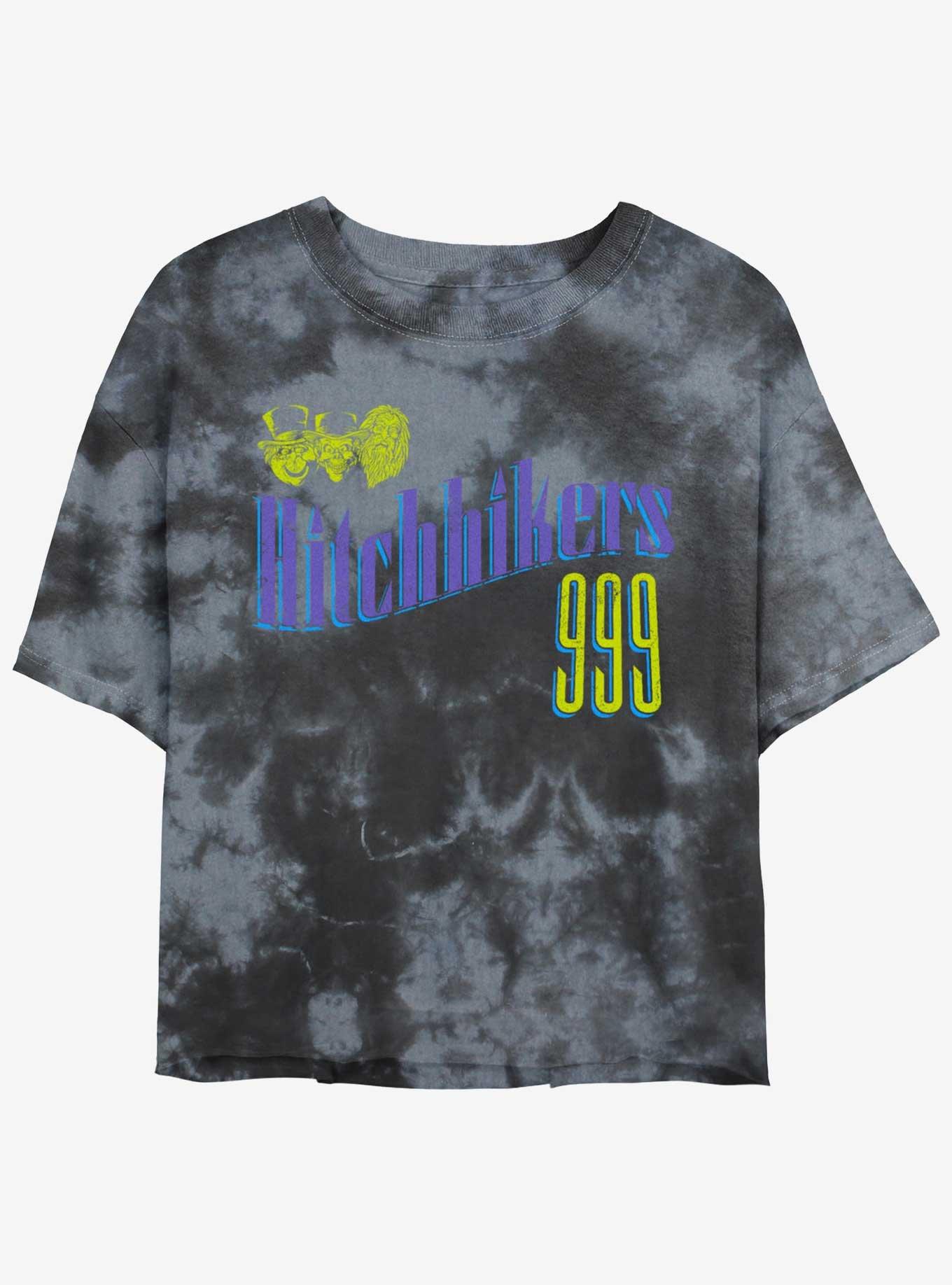 Disney Haunted Mansion Hitchhikers Club Tie-Dye Girls Crop T-Shirt, BLKCHAR, hi-res