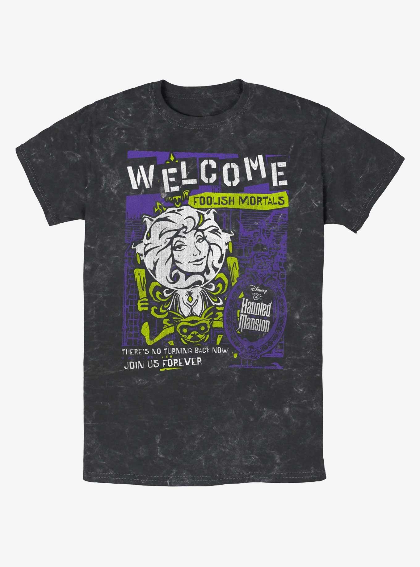 Disney Haunted Mansion Leota Toombs Welcome Poster Mineral Wash T-Shirt ...