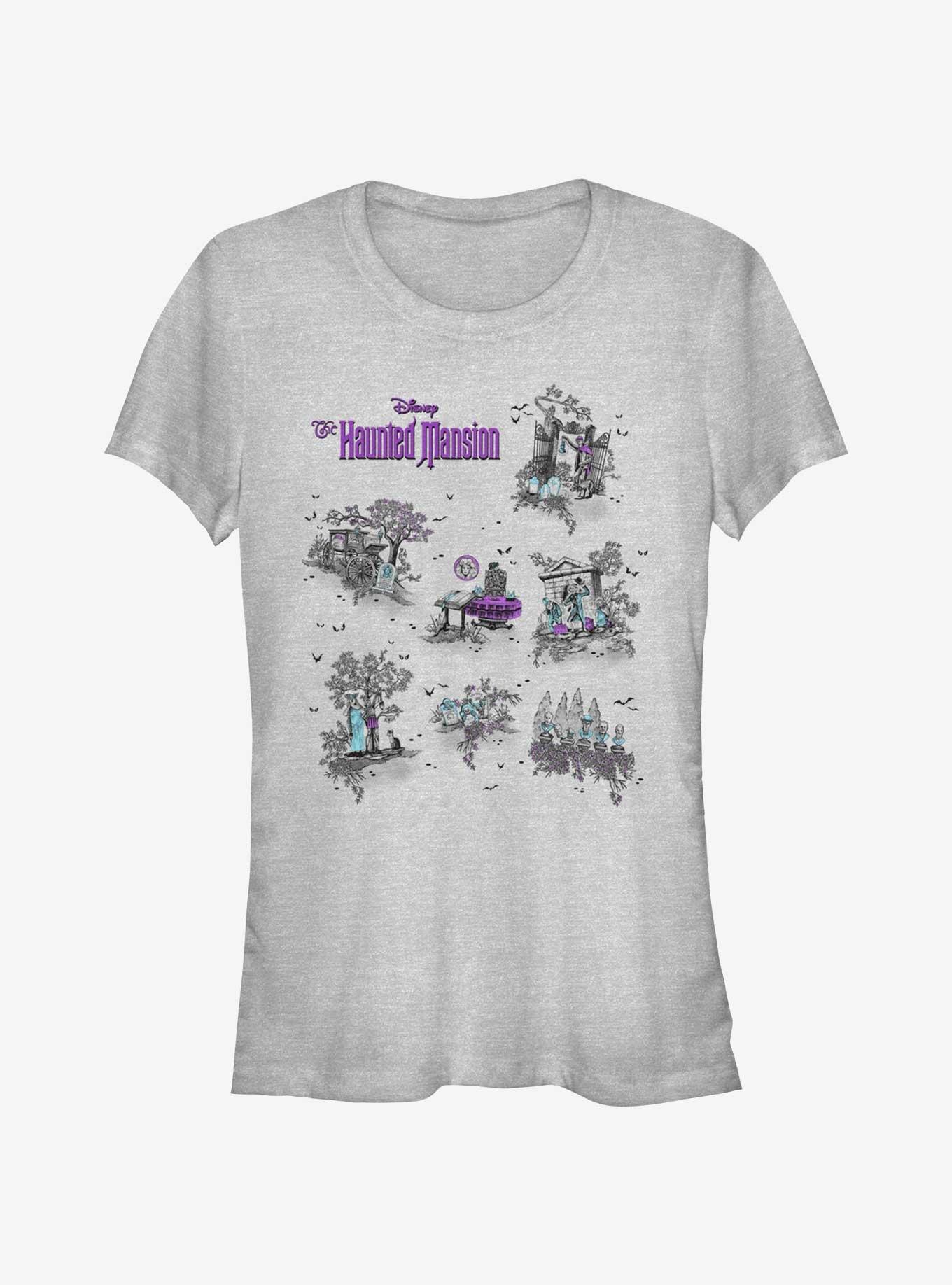 Disney Haunted Mansion Map Girls T-Shirt, ATH HTR, hi-res