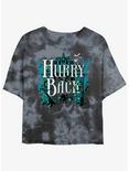 Disney Haunted Mansion Hurry Back Tie-Dye Girls Crop T-Shirt, BLKCHAR, hi-res