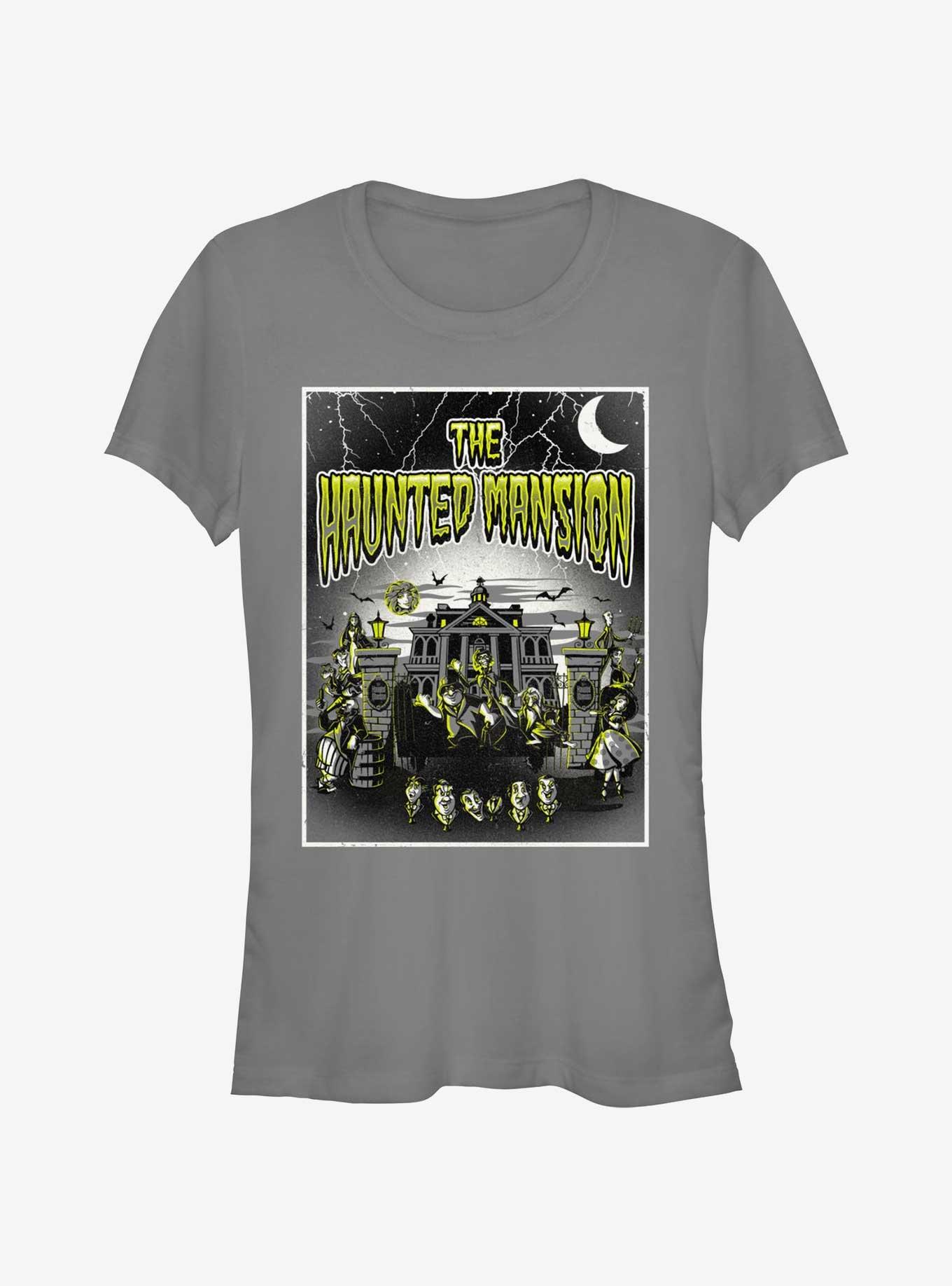 Disney Haunted Mansion Horror Mansion Poster Girls T-Shirt Hot Topic Web Exclusive