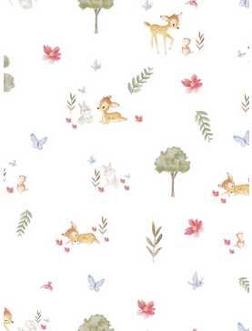 Disney Bambi Watercolor Peel & Stick Wallpaper, , hi-res