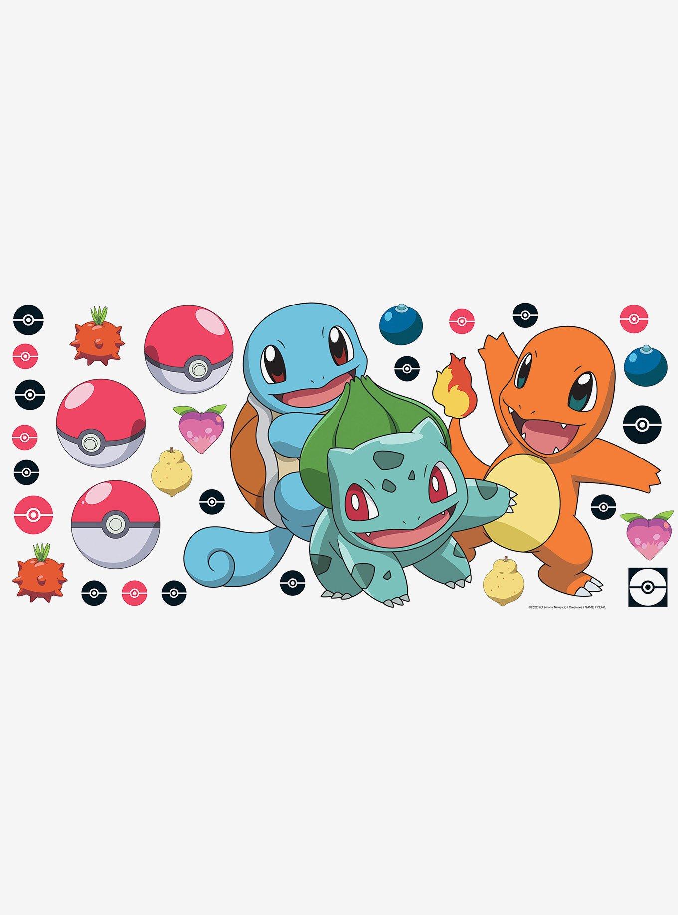 Pokémon Squirtle Charmander Bulbasaur Peel & Stick Giant Wall Decals, , hi-res