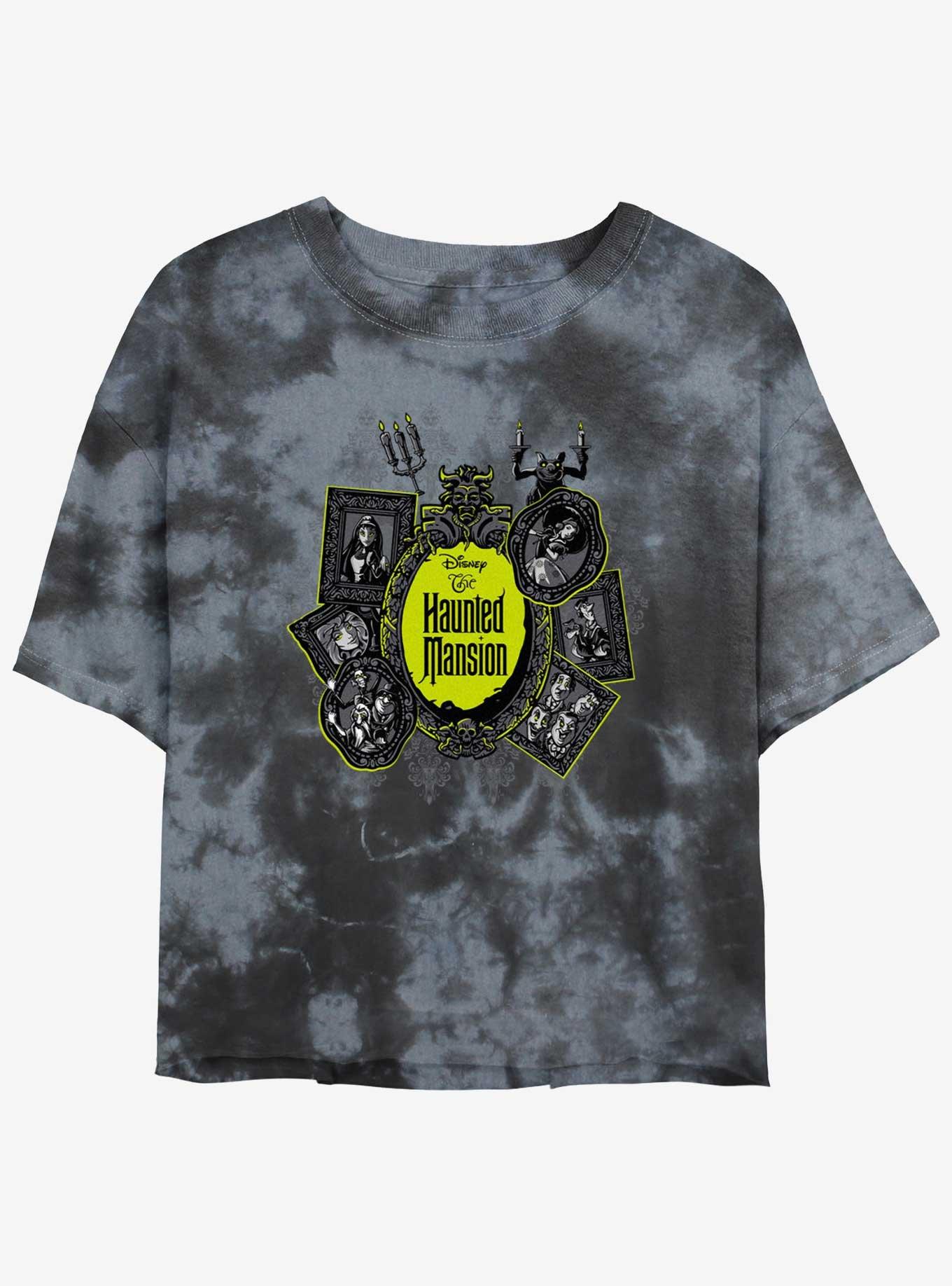 Disney Haunted Mansion Resident Portraits Tie-Dye Girls Crop T-Shirt, , hi-res