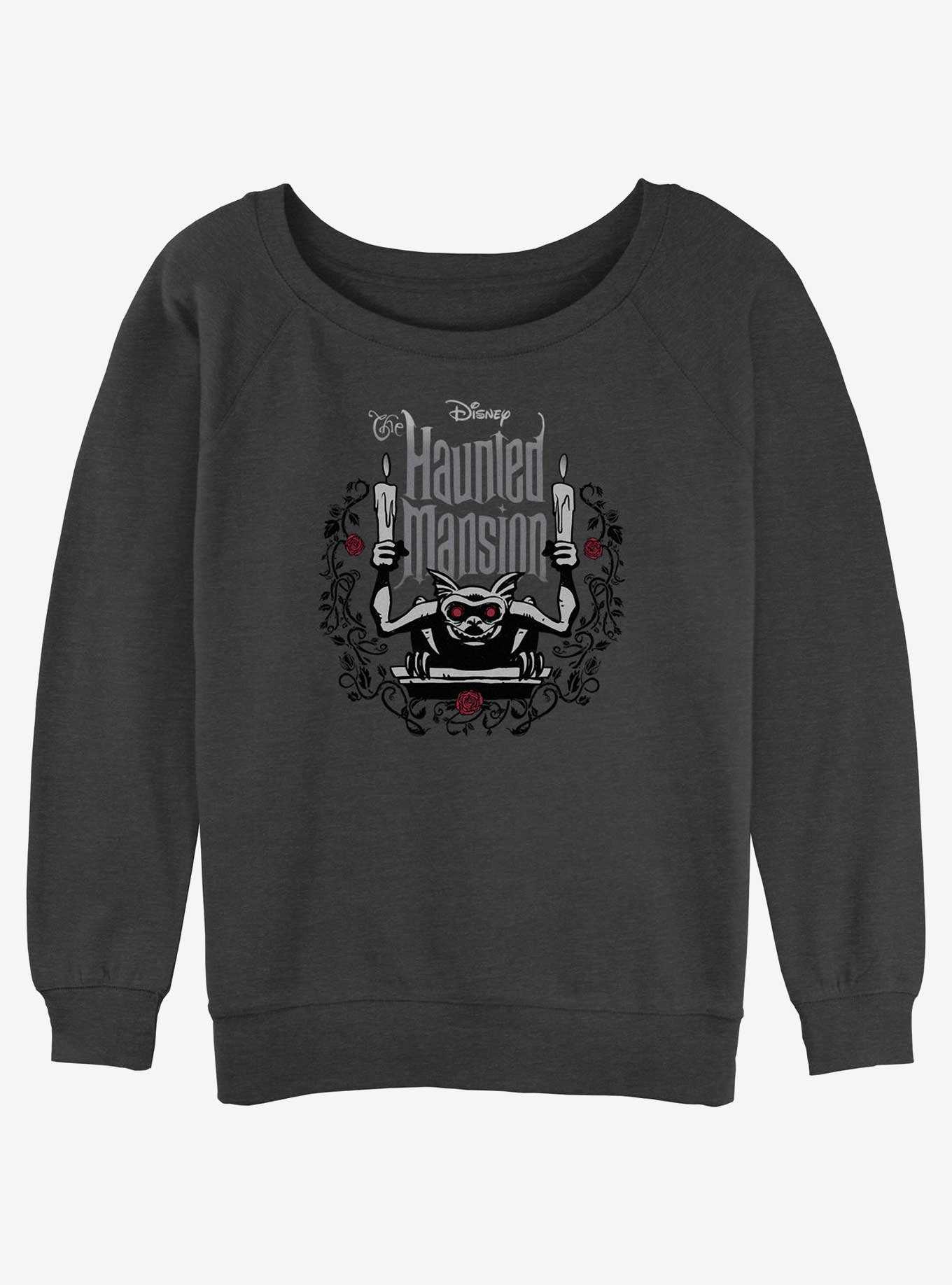 Disney Haunted Mansion Gargoyle With Candles Girls Slouchy Sweatshirt, , hi-res