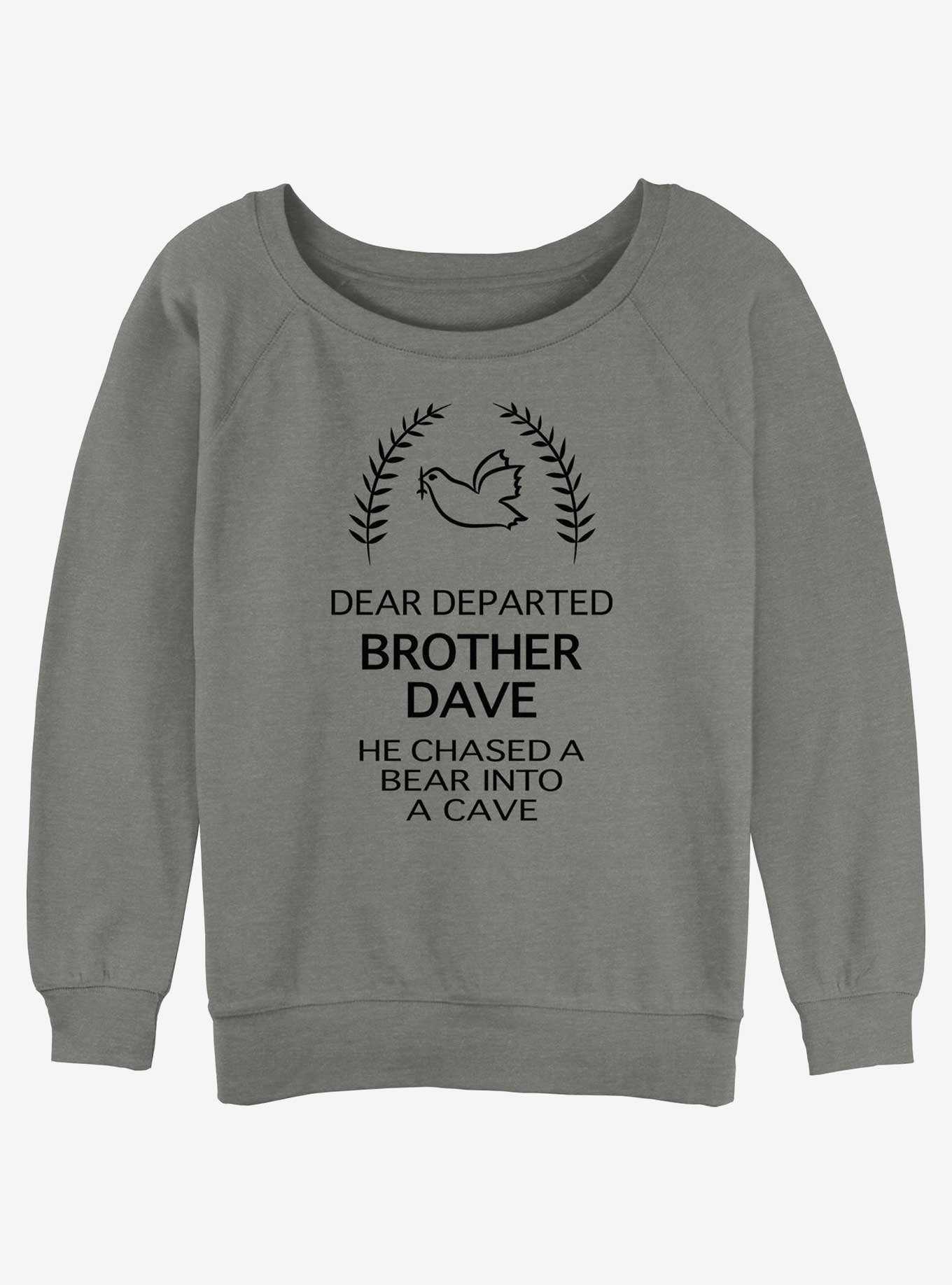 Disney Haunted Mansion Dear Departed Brother Dave Girls Slouchy Sweatshirt, , hi-res