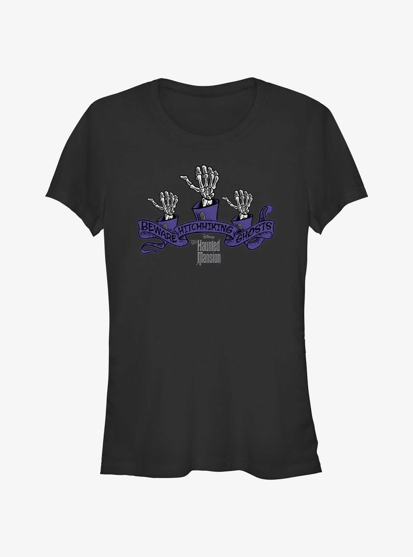 Disney Haunted Mansion Beware Hitchhiking Ghosts Girls T-Shirt, , hi-res