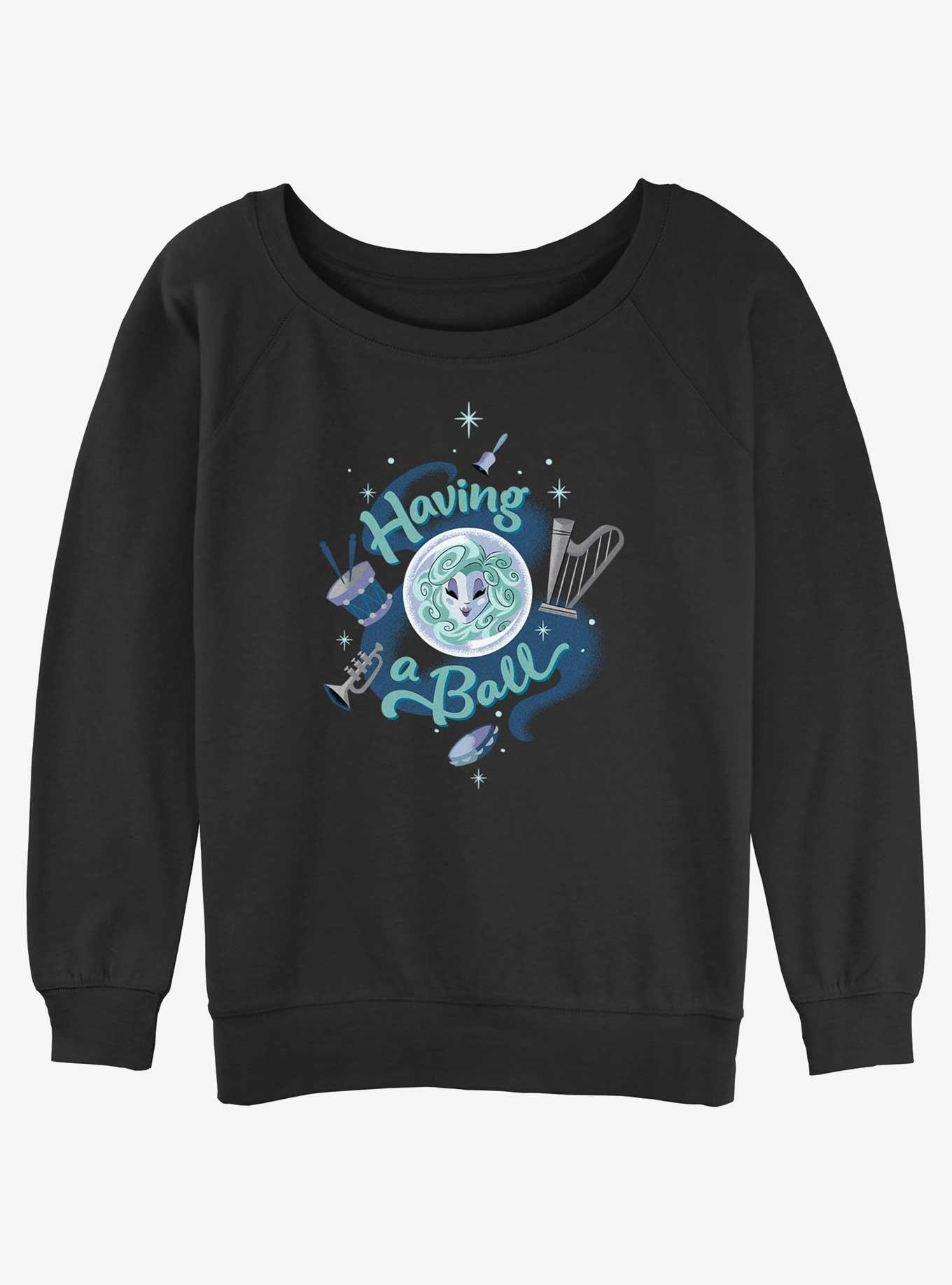 Disney Haunted Mansion Madam Leota Having A Ball Girls Slouchy Sweatshirt, BLACK, hi-res