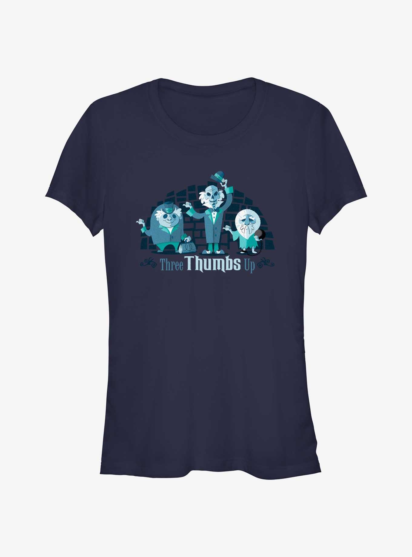 Disney Haunted Mansion Three Thumbs Up Girls T-Shirt, NAVY, hi-res