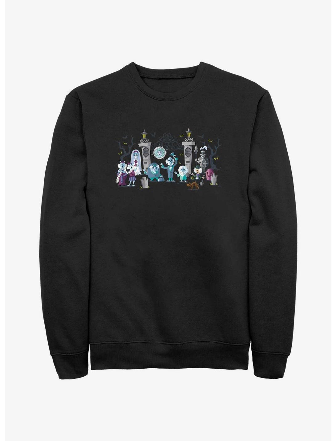 Disney Haunted Mansion Entrance Lineup Sweatshirt, BLACK, hi-res