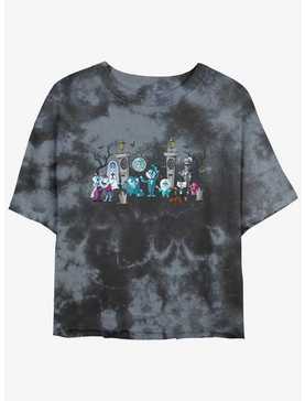 Disney Haunted Mansion Entrance Lineup Tie-Dye Girls Crop T-Shirt, , hi-res