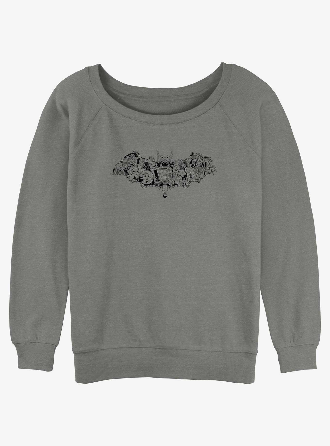 Disney Haunted Mansion Characters Within Bat Girls Slouchy Sweatshirt, , hi-res