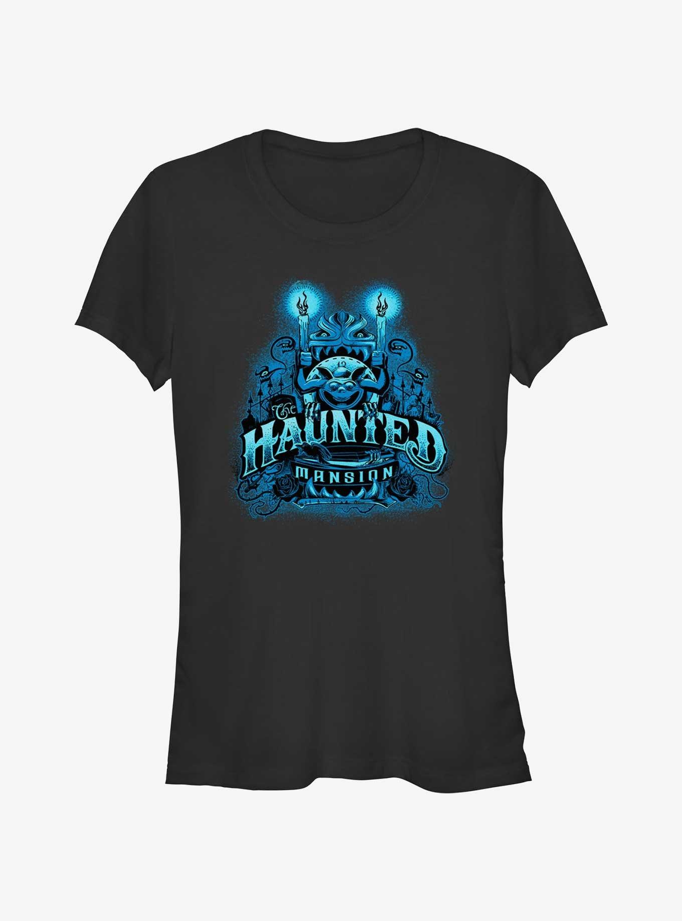 Disney Haunted Mansion Haunted Gargoyle Candles Girls T-Shirt, BLACK, hi-res