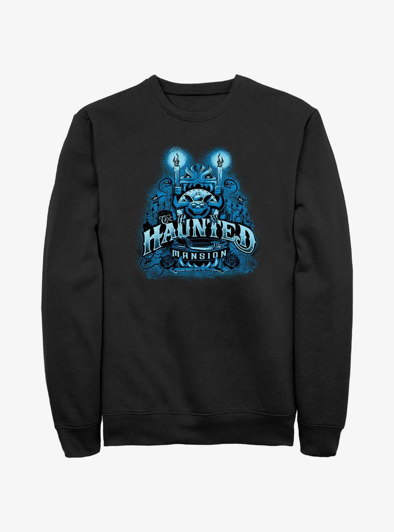 Disney Haunted Mansion Haunted Gargoyle Candles Sweatshirt, BLACK, hi-res