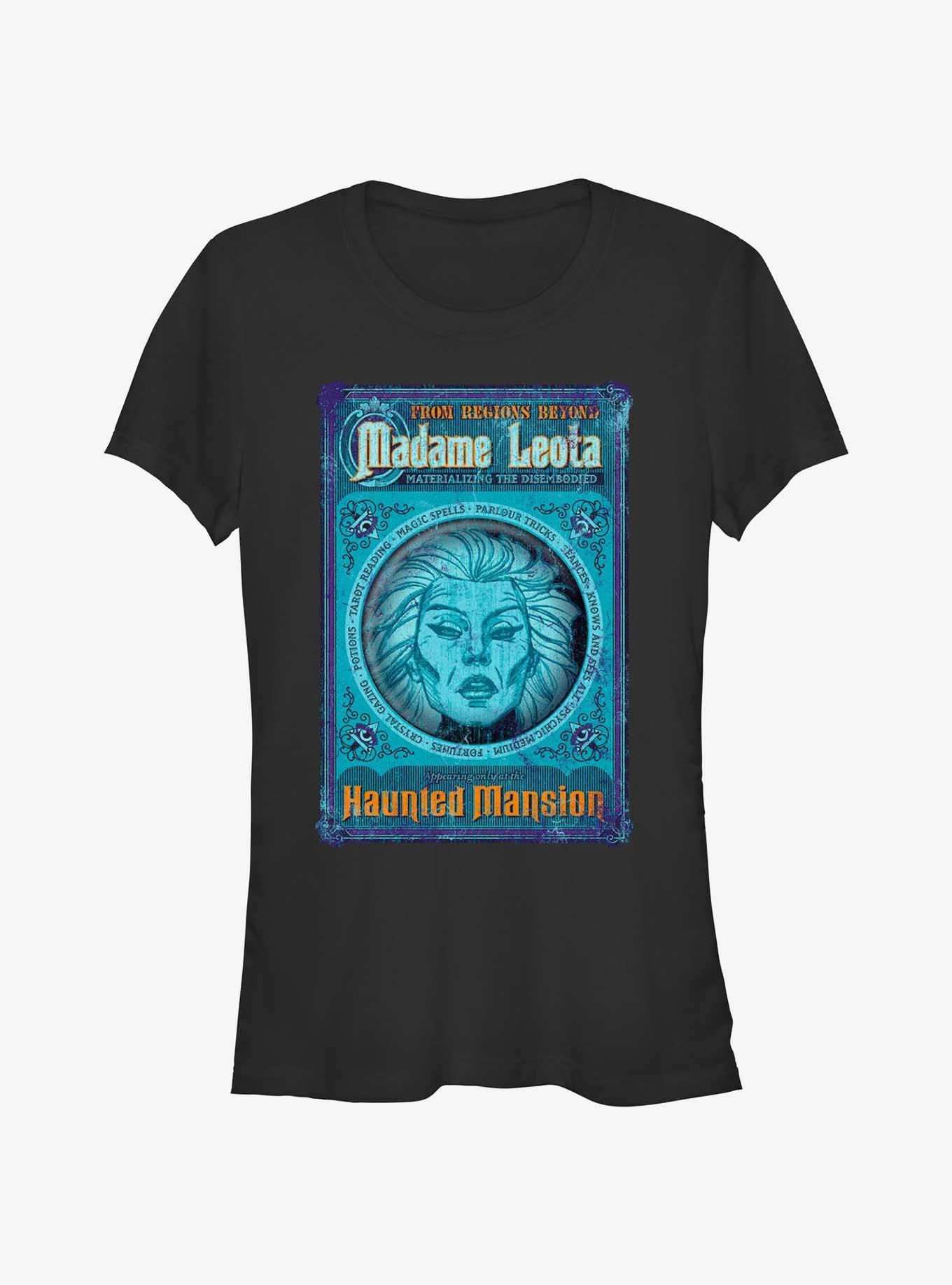 Disney Haunted Mansion Madame Leota Poster Girls T-Shirt, BLACK, hi-res