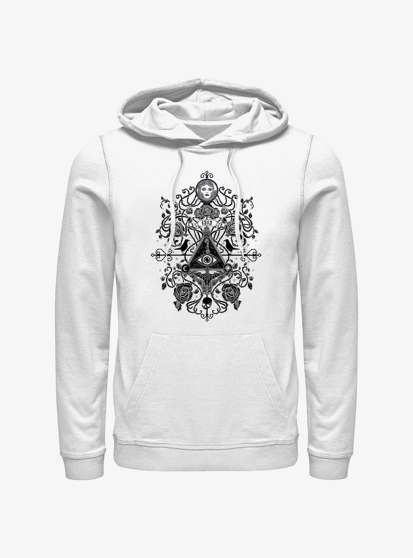 Disney Haunted Mansion Haunted Symbols Hoodie, WHITE, hi-res