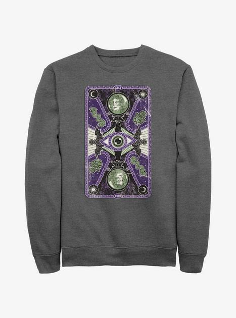 Disney Haunted Mansion Madam Leota Tarot Card Sweatshirt - GREY | Hot Topic