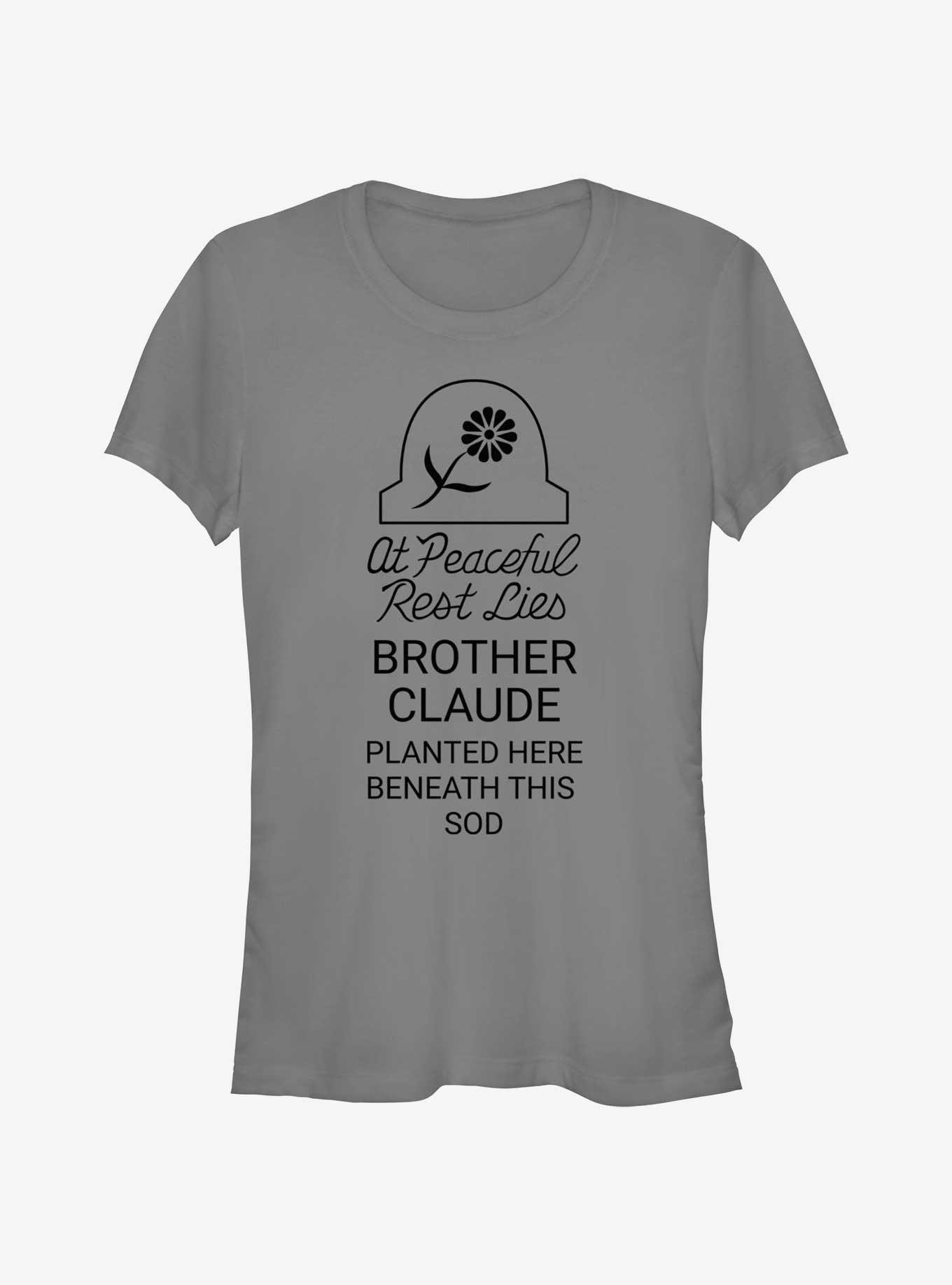 Disney Haunted Mansion Peaceful Rest Lies Brother Claude Girls T-Shirt, CHARCOAL, hi-res