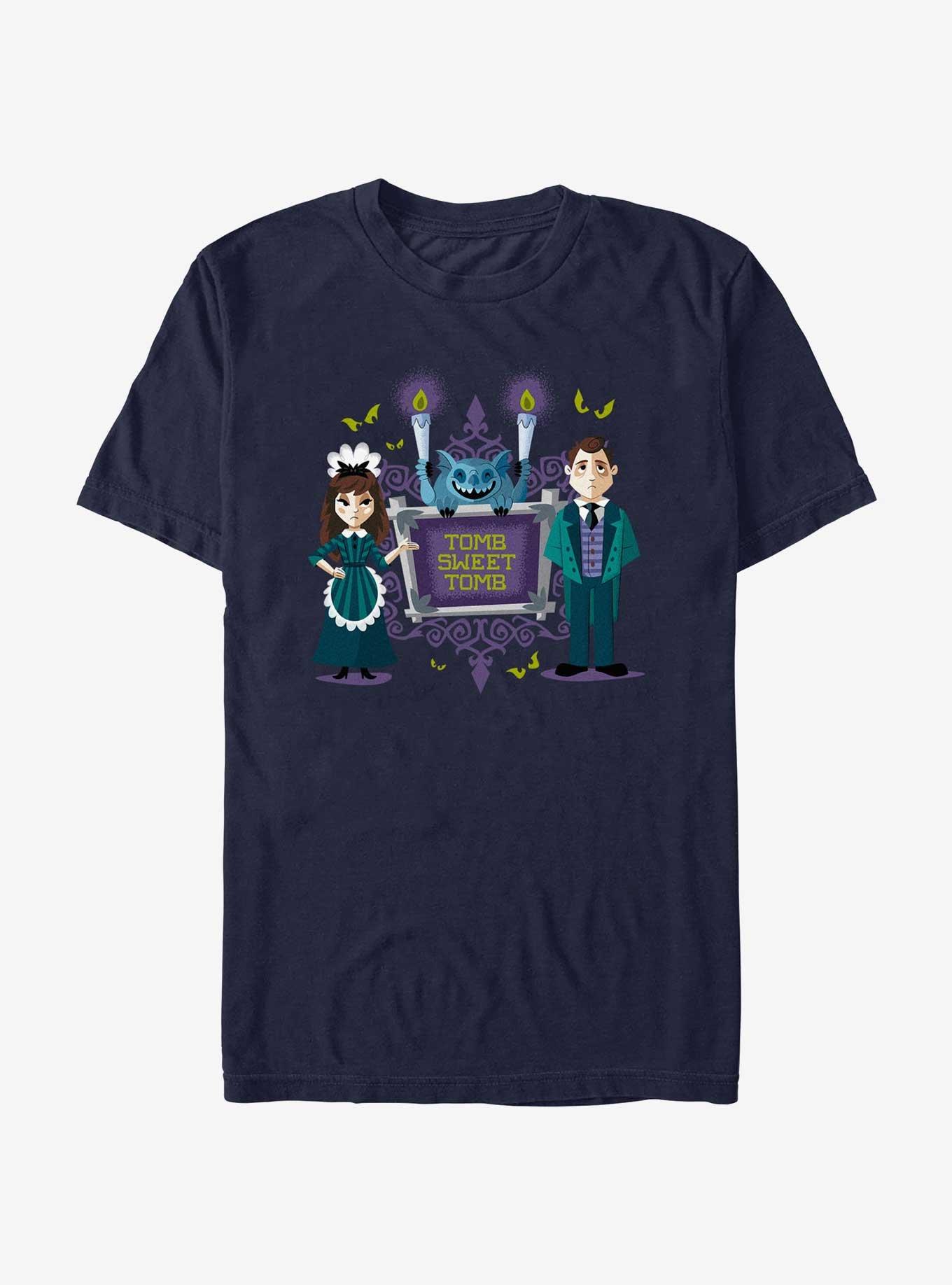 Disney Haunted Mansion Maid & Butler Tomb Sweet Tomb T-Shirt, NAVY, hi-res