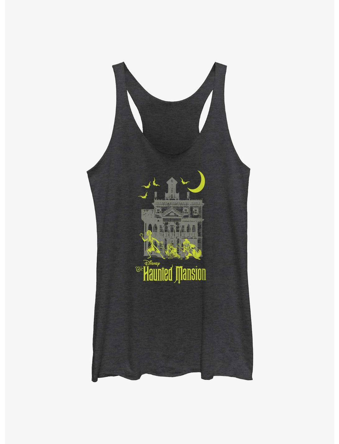 Disney Haunted Mansion Moon Night Hitchhike Girls Tank, BLK HTR, hi-res