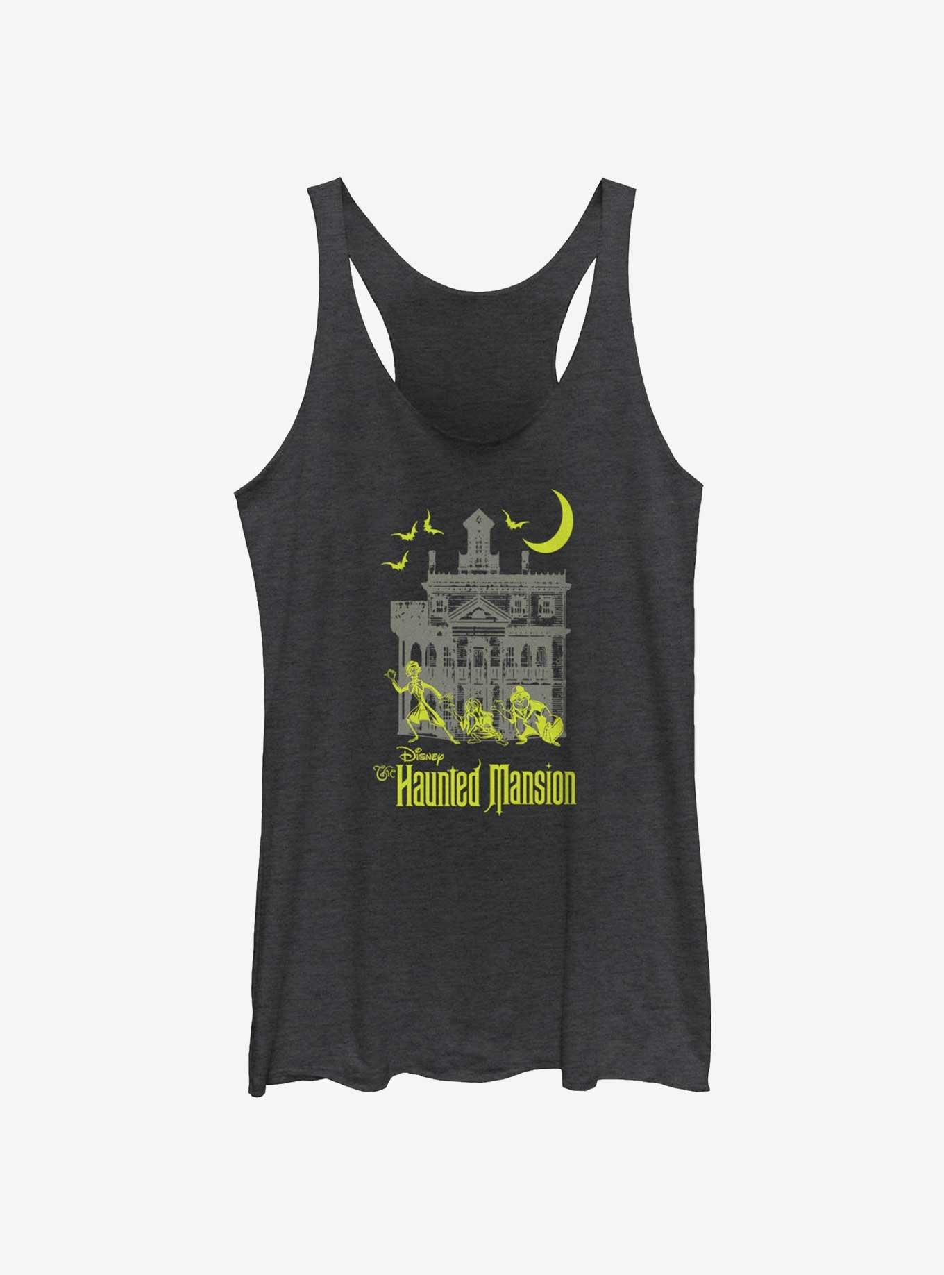 Disney Haunted Mansion Moon Night Hitchhike Girls Tank, BLK HTR, hi-res