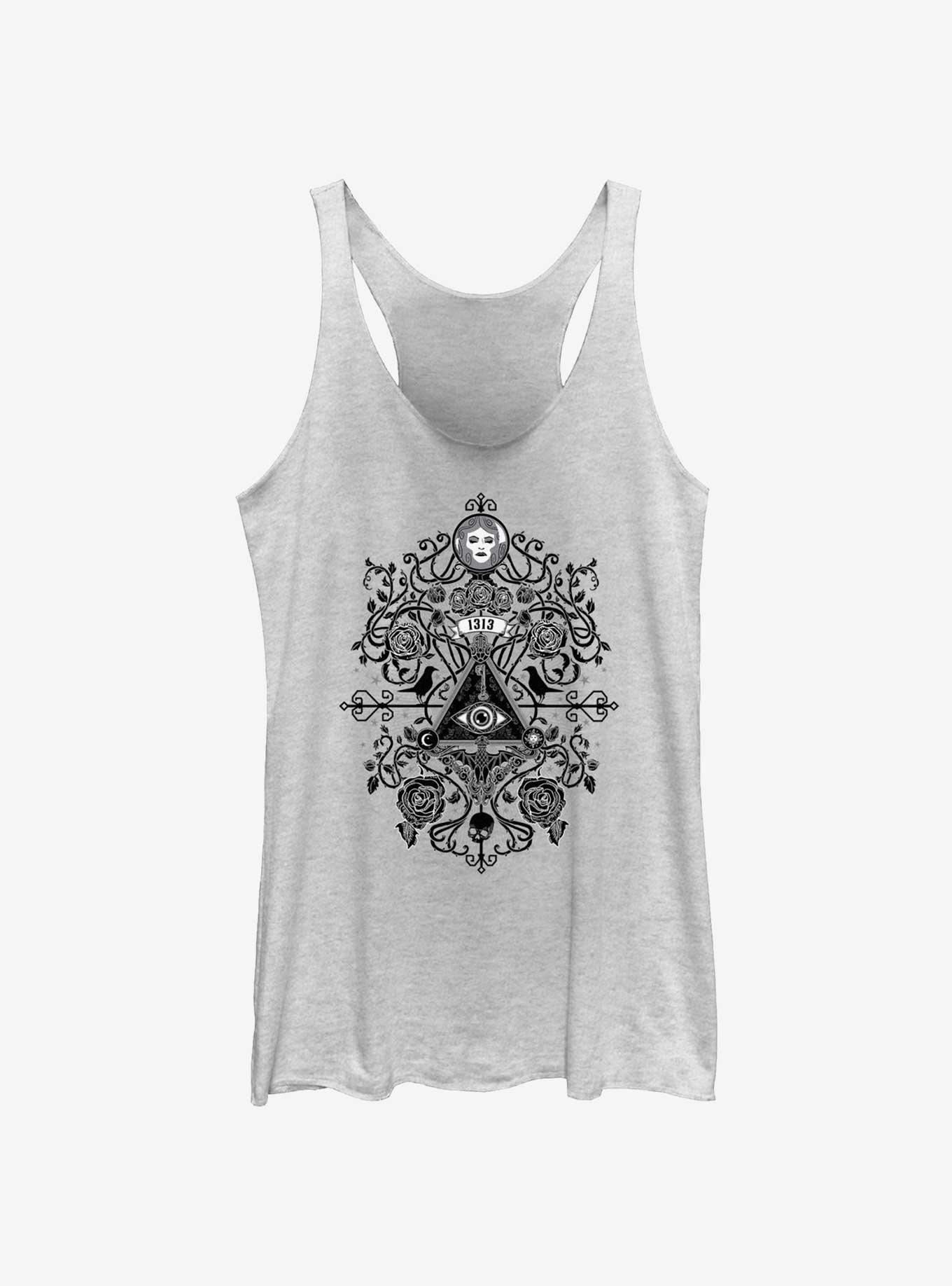 Disney Haunted Mansion Haunted Symbols Girls Tank, WHITE HTR, hi-res