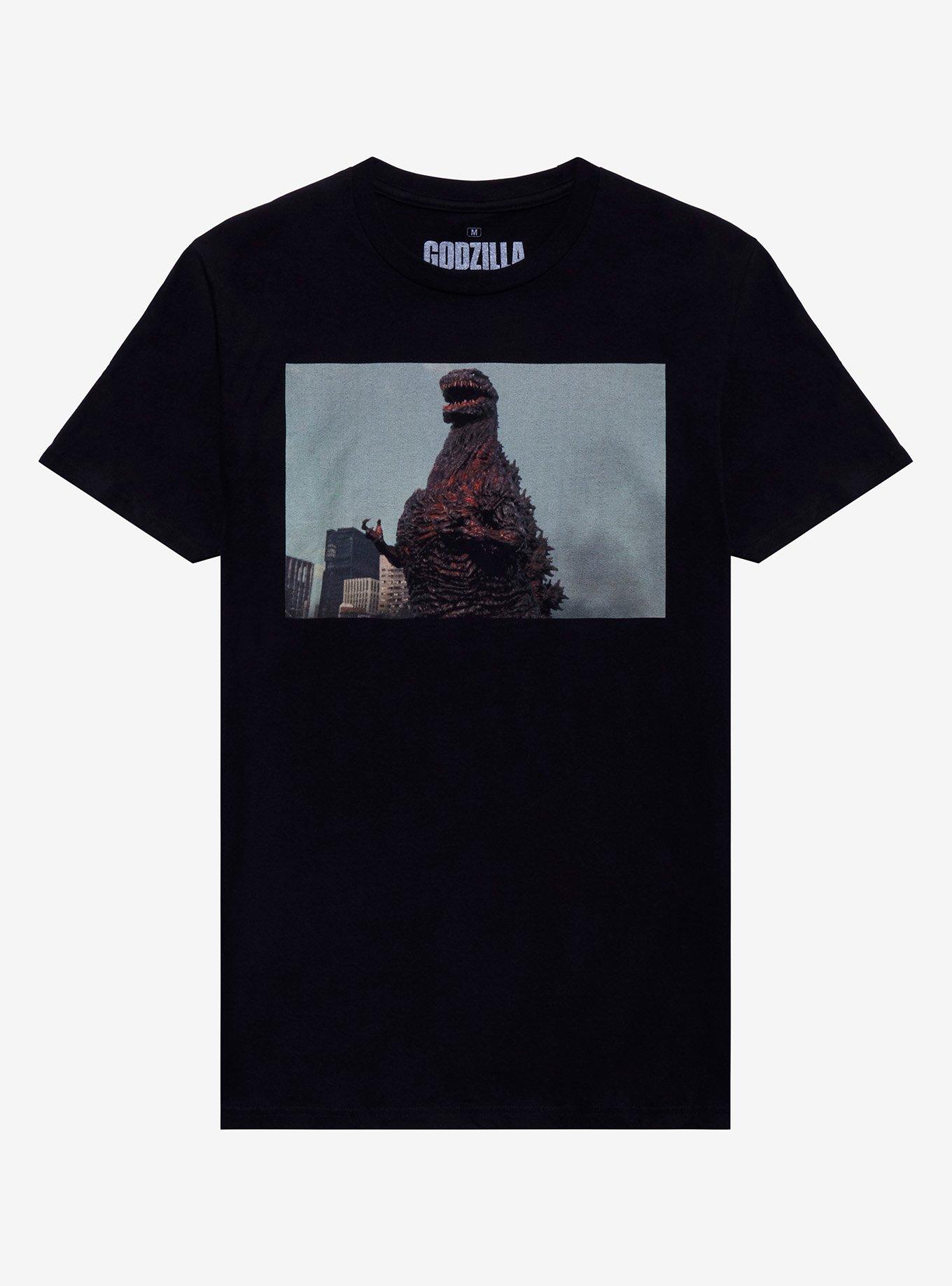 Godzilla Standing City T-Shirt, BLACK, hi-res