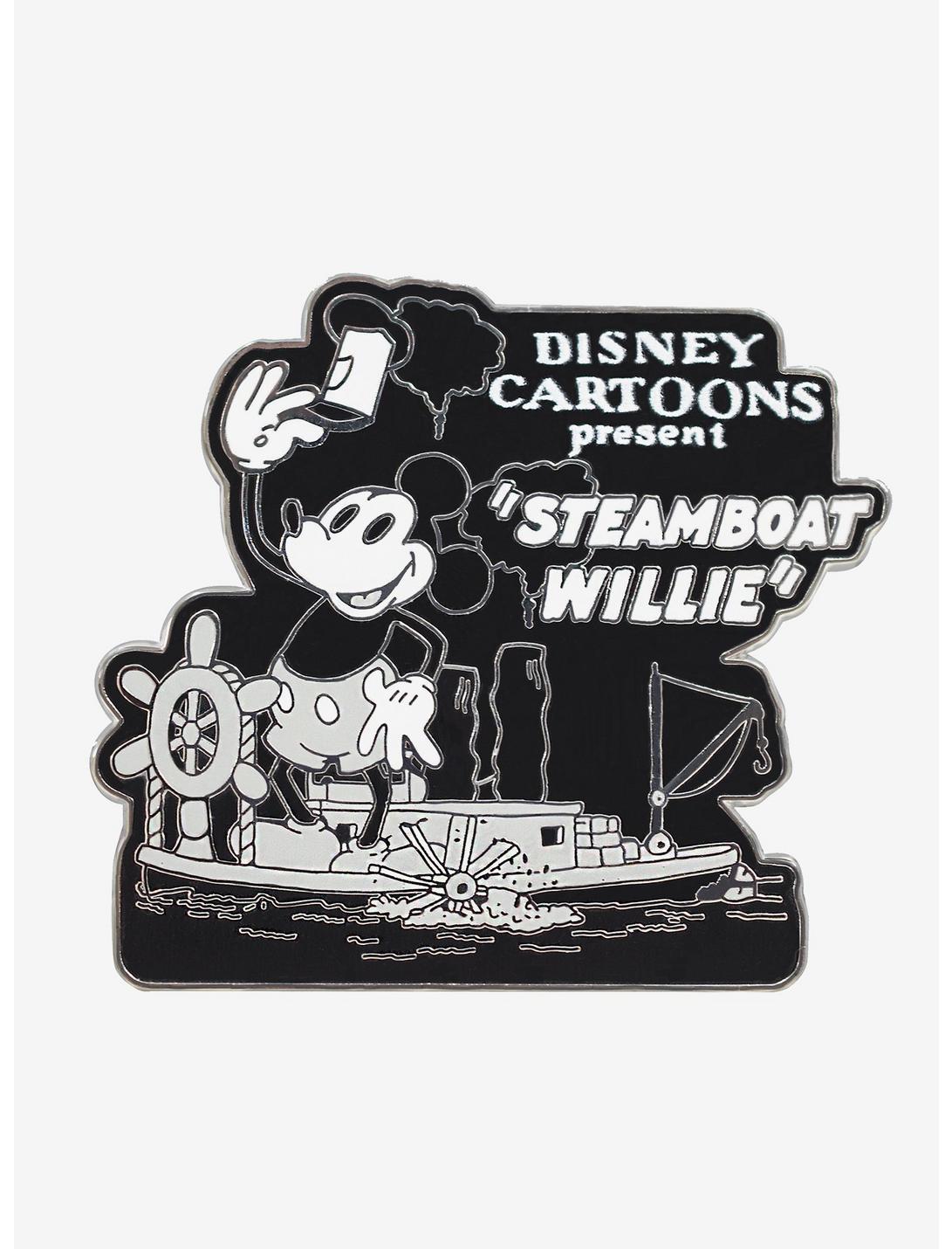 Disney 100 Mickey Mouse Steamboat Willie Enamel Pin - BoxLunch Exclusive, , hi-res